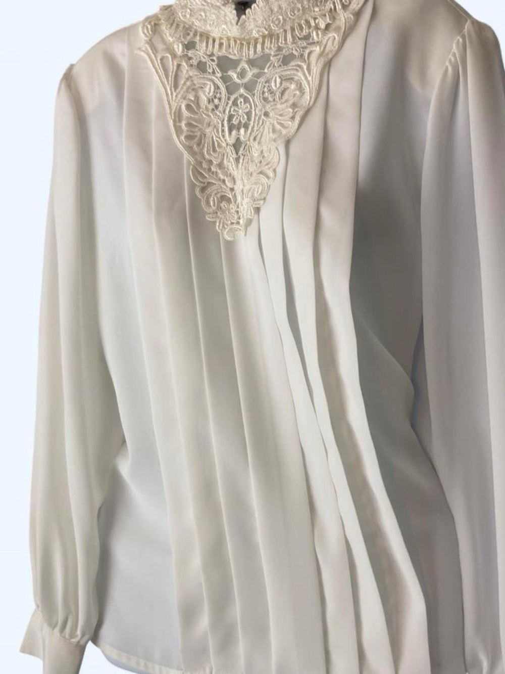 Worthington Ivory Lace Accent Blouse 12